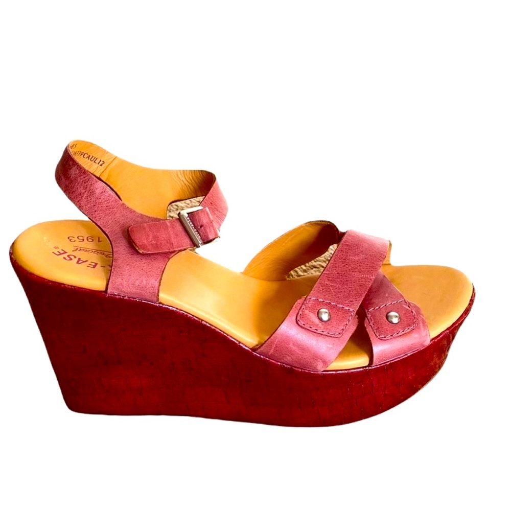 Kork-Ease ✨Jaclyn Wedge Platform Sandals✨ Merlot ✨Size 8/39